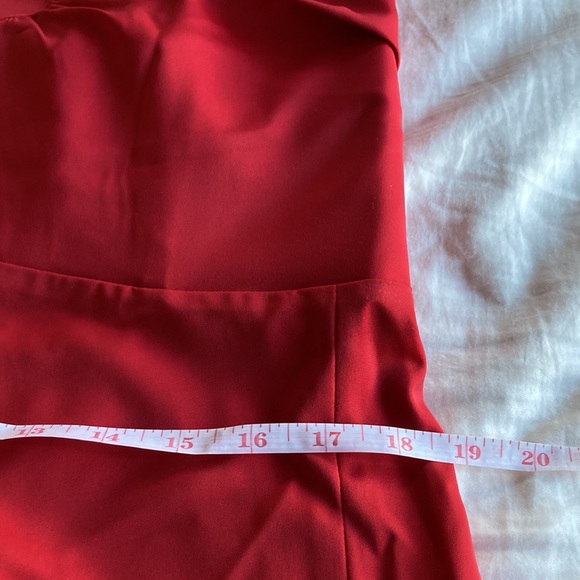 NWOT Anthropologie Mare Mare slim red midi dress - Picture 9 of 10